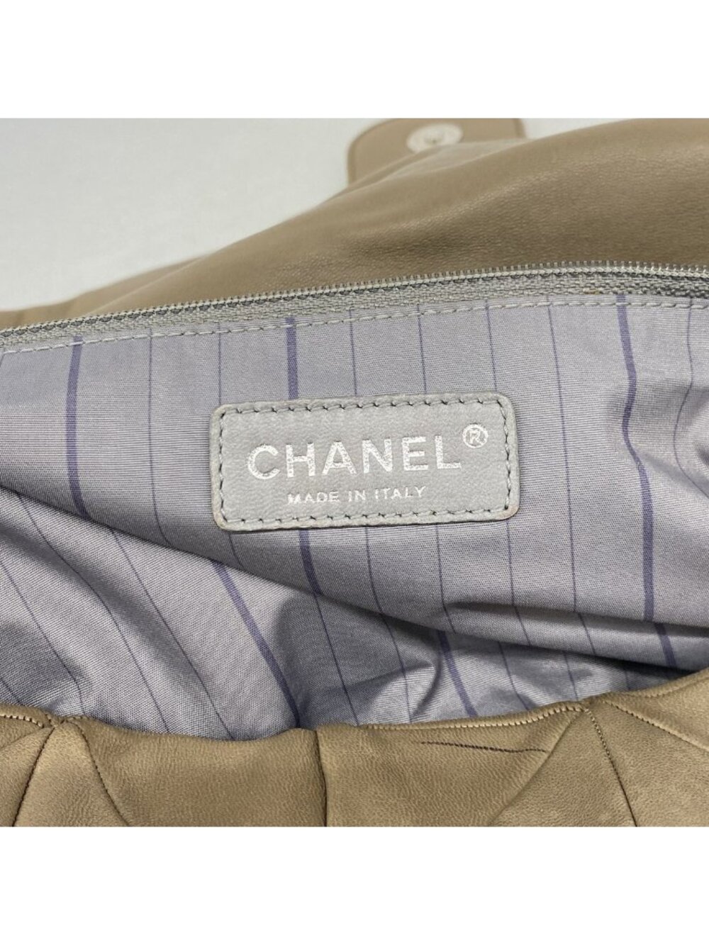 Chanel Shoulder Bag Accordion Flap Lambskin Brown Silver - Picture 5 of 11